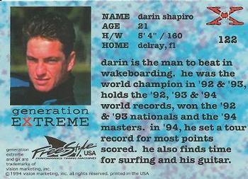 1994 Vision Generation Extreme #122 Darin Shapiro Back